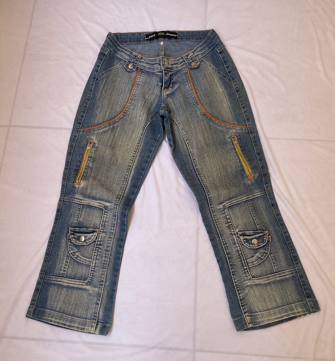 Calça Capri Jeans Cintura Baixa 00S