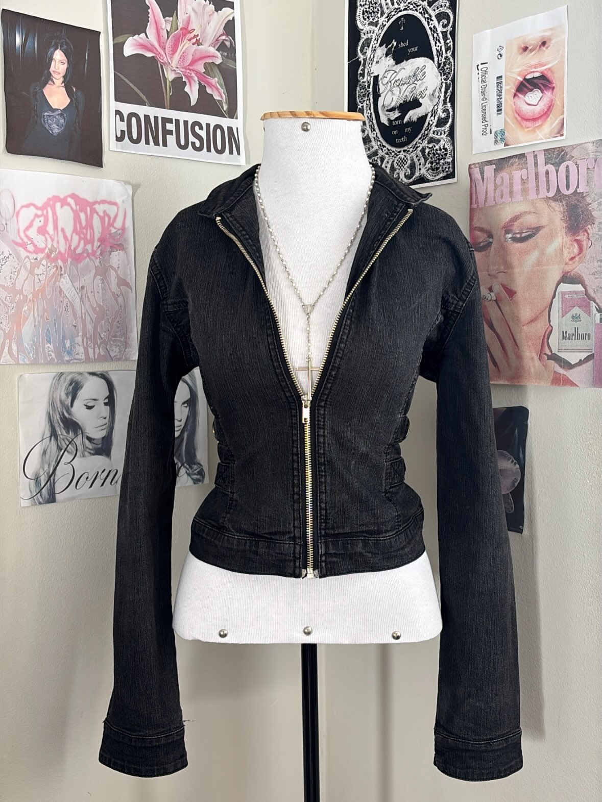 Jaqueta Jeans Manga Longa