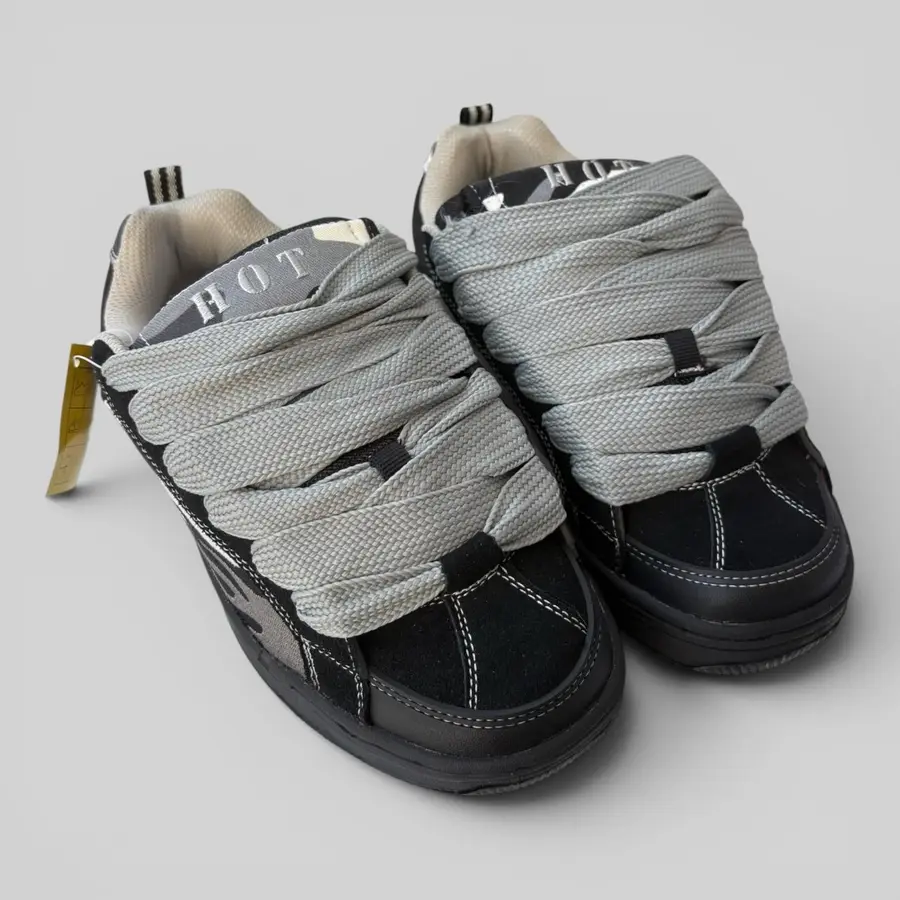 Tenis Chunky Skate Hot Camo Cinza Preto